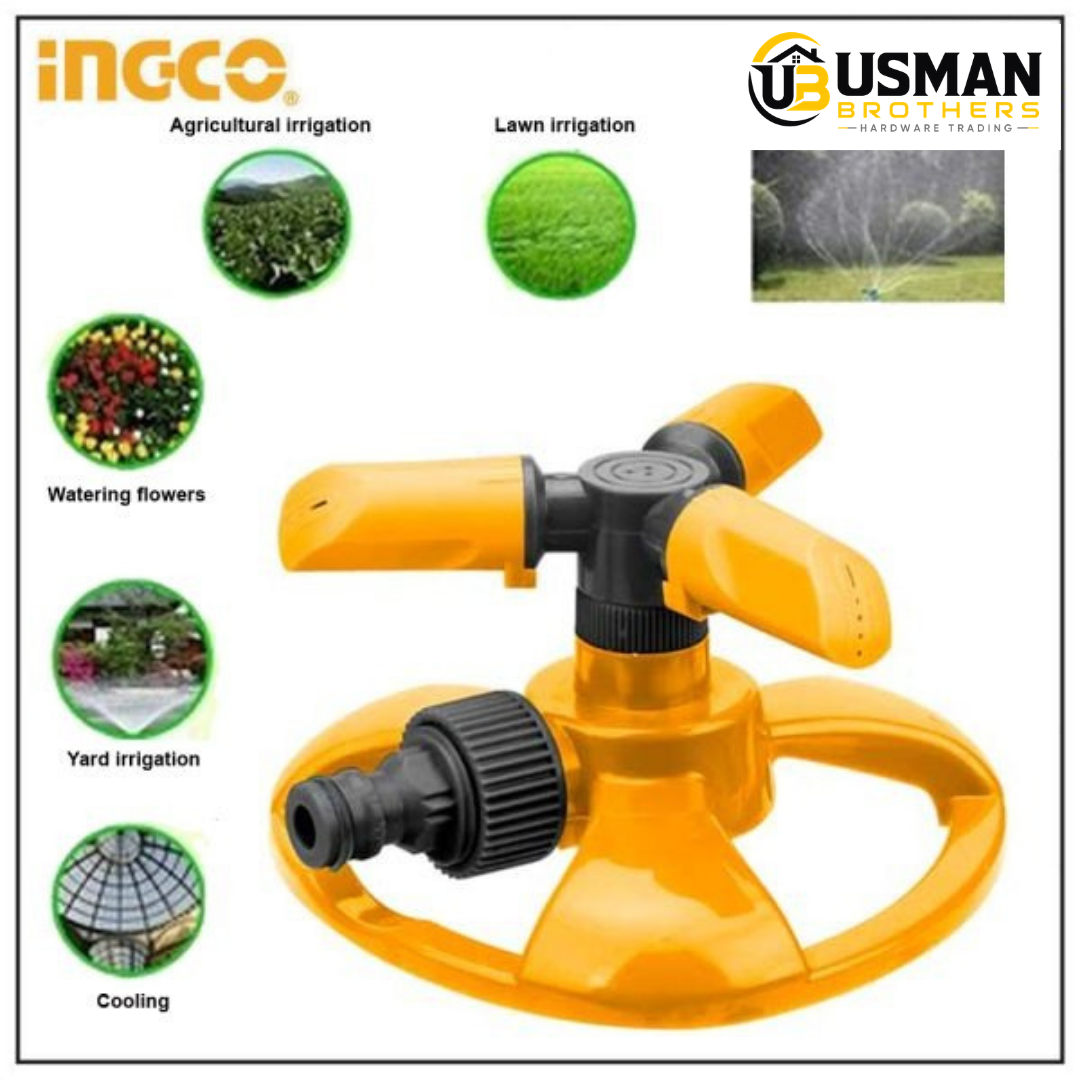 INGCO Plastic 3 Arm Rotatory Sprinkler – HPS23602 | Usman Brothers