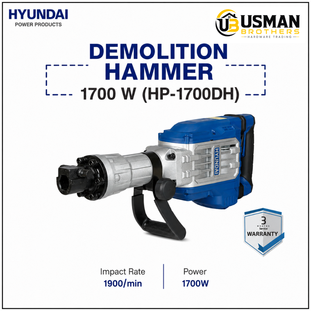 Hyundai 1700W Demolition Hammer – HP-1700DH | Usman Brothers
