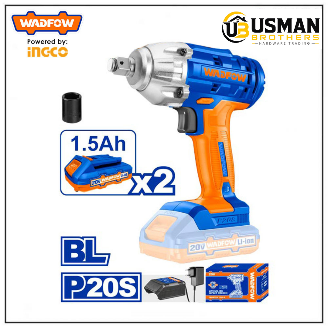 Wadfow Lithium-Ion Impact Wrench – WCD1512 | Cordless Impact Wrench | Usman Brothers