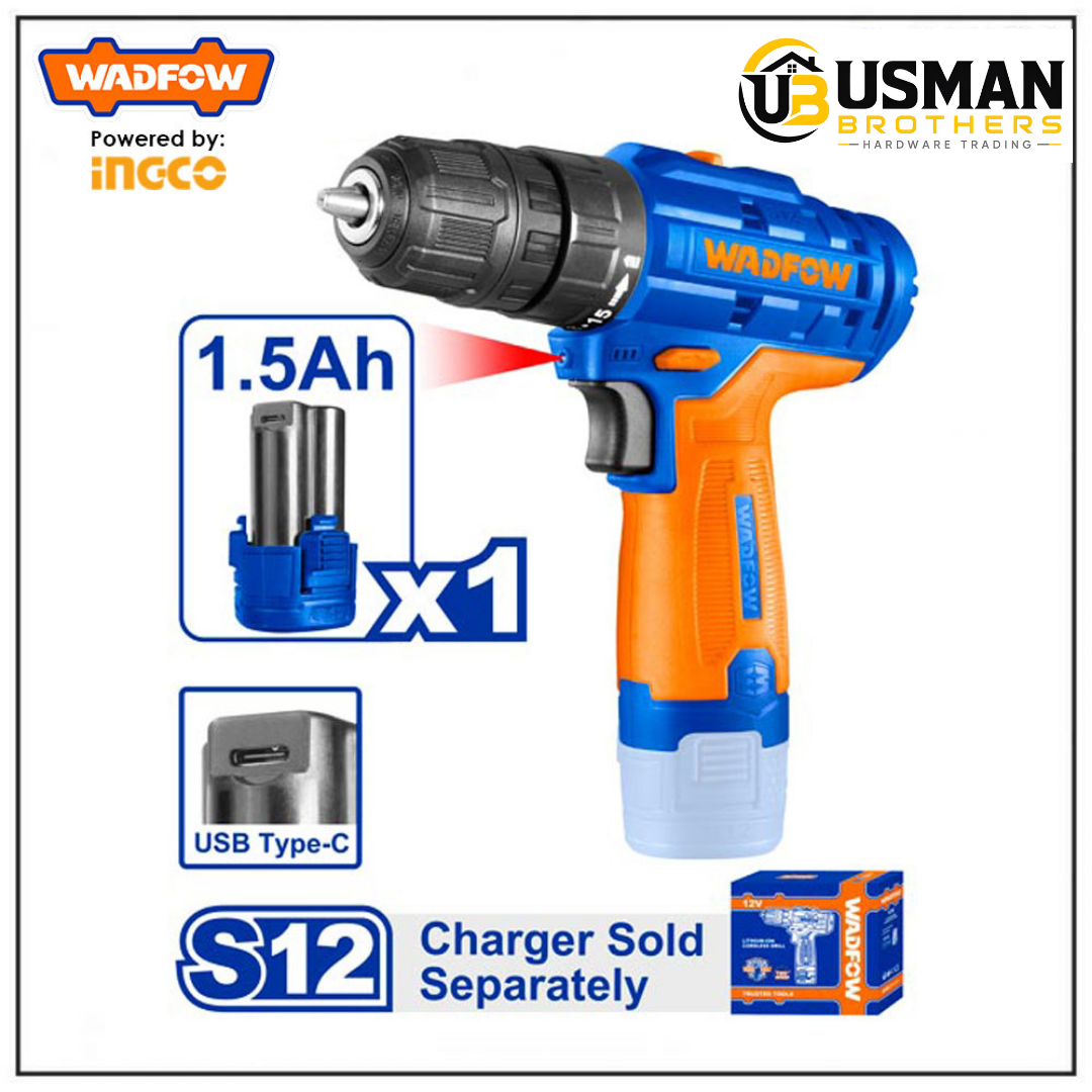Wadfow Lithium-Ion Cordless Drill – WCDS520 | Usman Brothers
