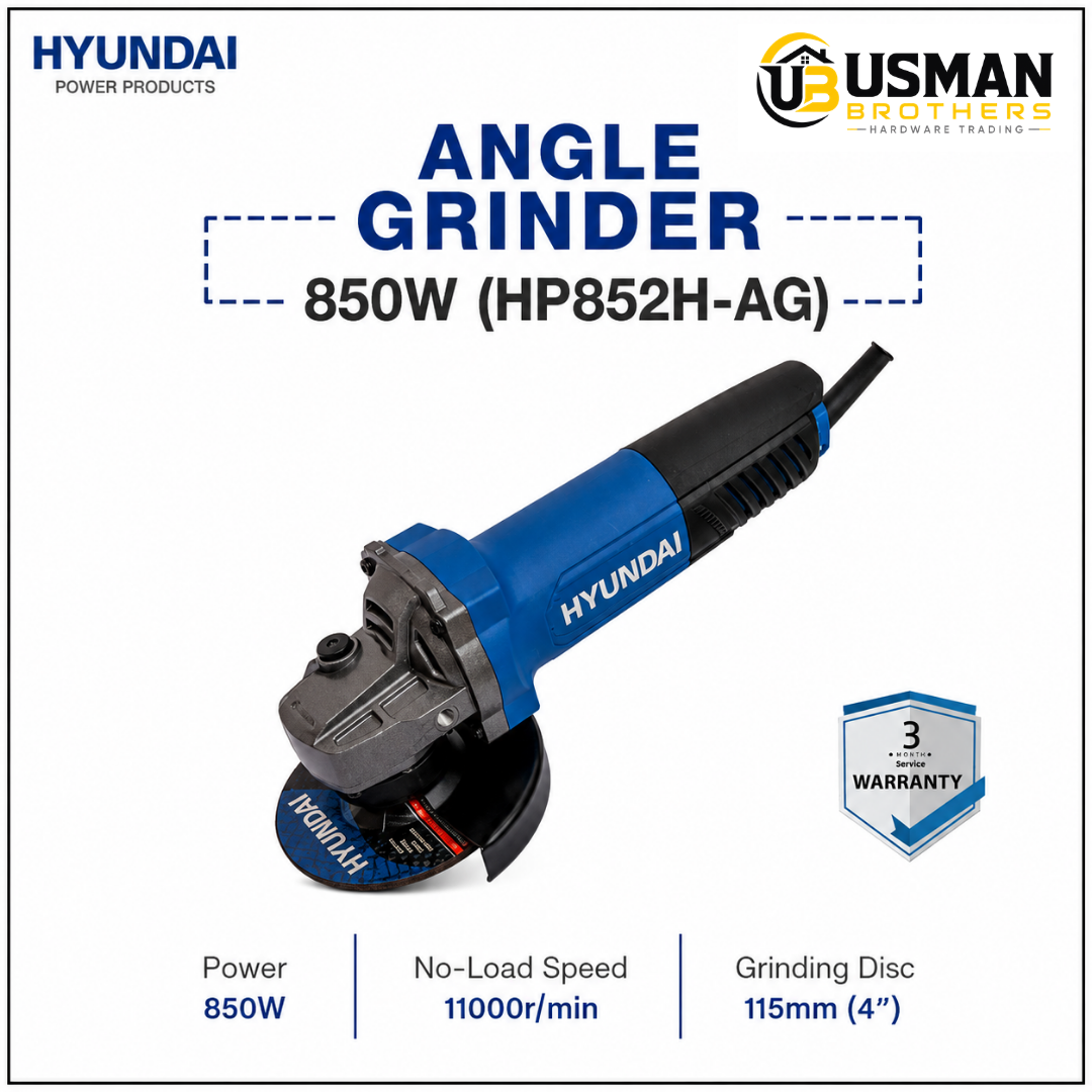 Hyundai 850W Angle Grinder – HP852H-AG | Usman Brothers