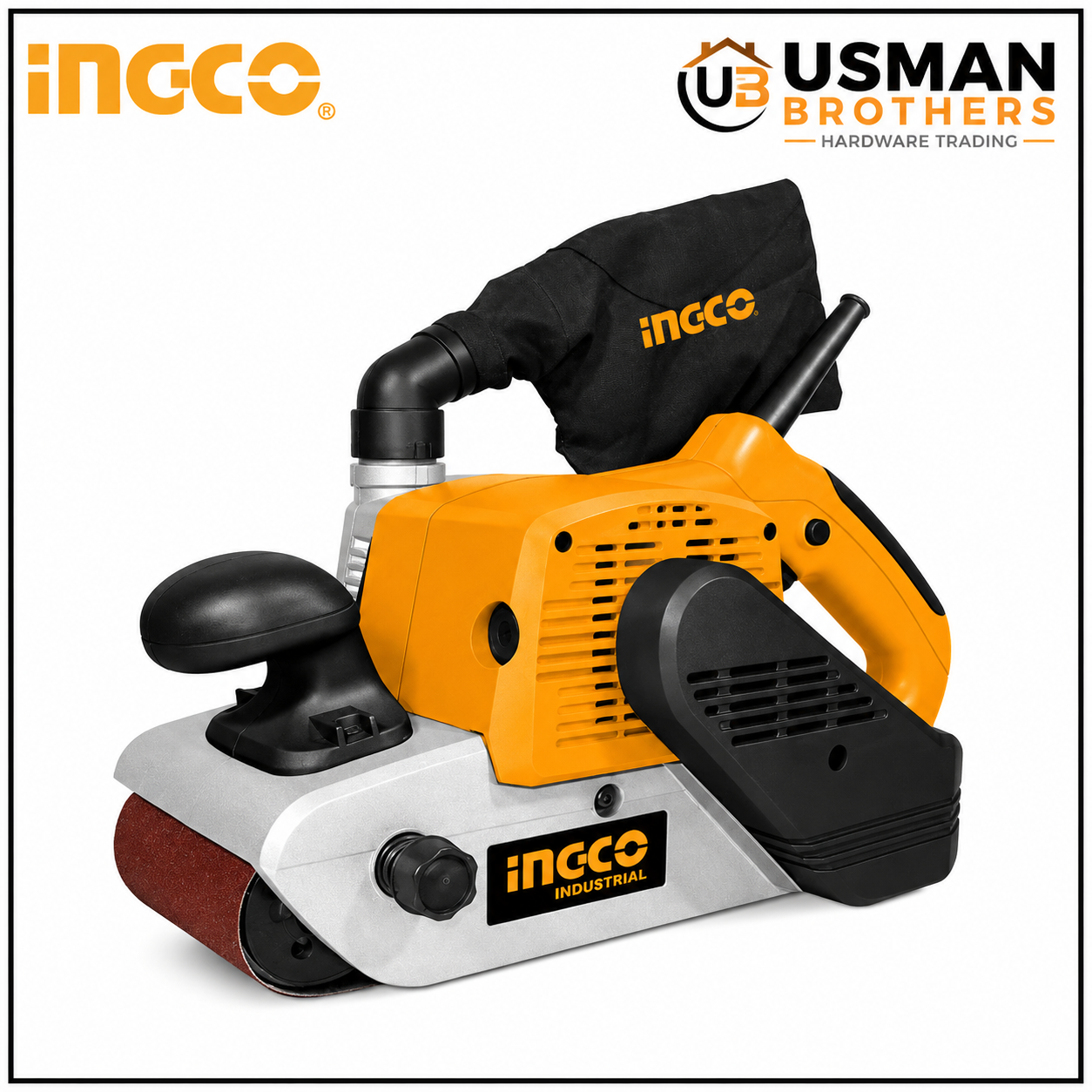 INGCO PBS12001 1200W Belt Sander Wood Surface Finishing & Sanding Machine | Usman Brothers