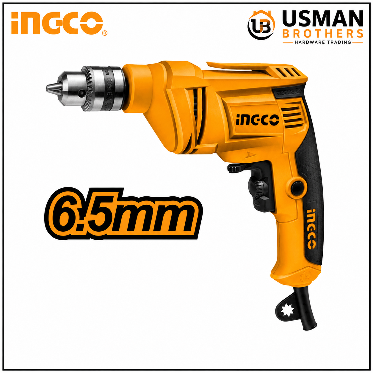 INGCO ED4508 450W Electric Drill Machine for Wood, Metal & DIY Projects | Usman Brothers