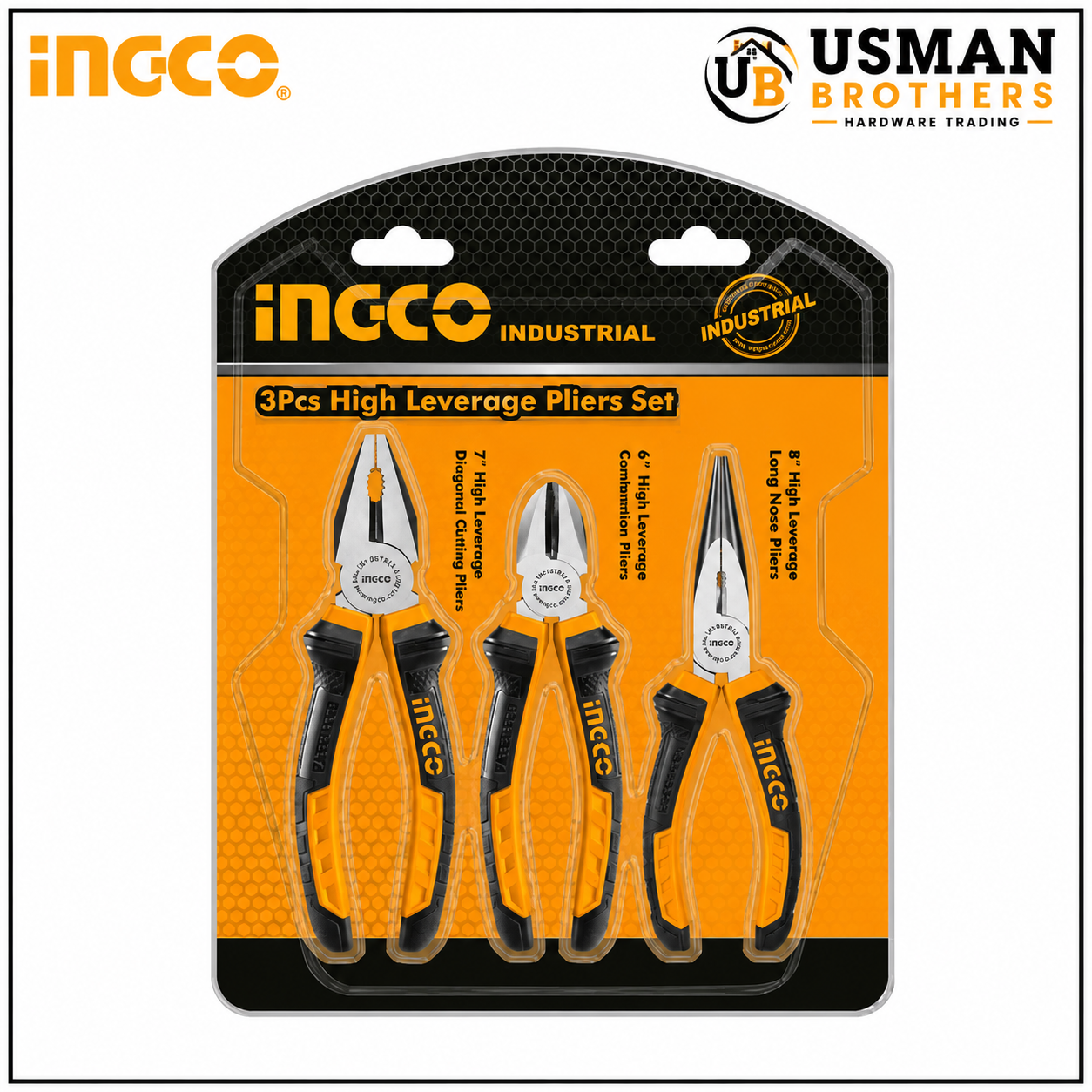 INGCO 3 Pcs Professional Plier Set – HKPS08318 | Usman Brothers