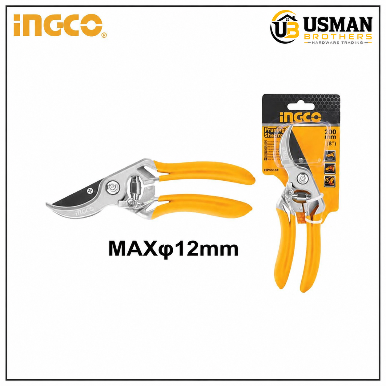 INGCO Pruning Shear Heavy Duty Garden Secateur – HPS0109 | Usman Brothers