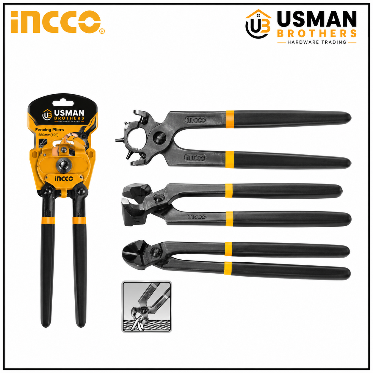 INGCO Carpenter Pliers Heavy Duty Nail Puller – HCPP02200 | Usman Brothers