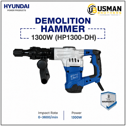 Hyundai 1300W Demolition Hammer – HP1300-DH | Usman Brothers