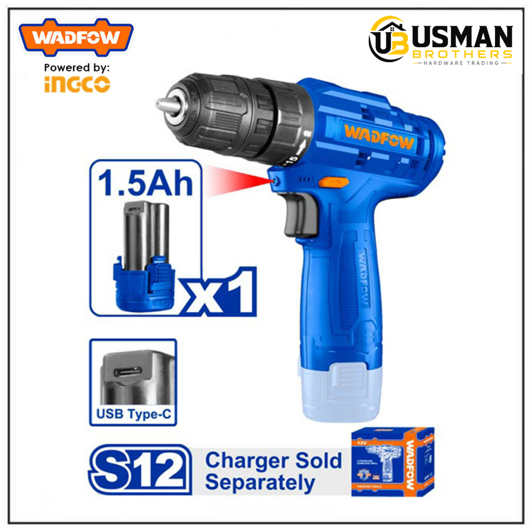 Wadfow Lithium-Ion Cordless Drill – WCDS510 | Usman Brothers