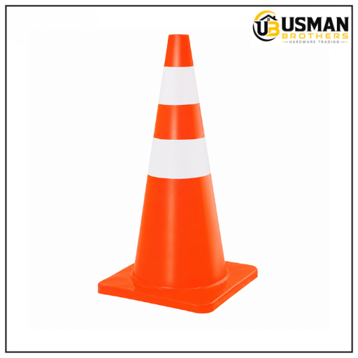 Local Plastic Traffic Cone | Road Safety Cone | High Visibility Cone | Usman Brothers USMAN BROTHERS