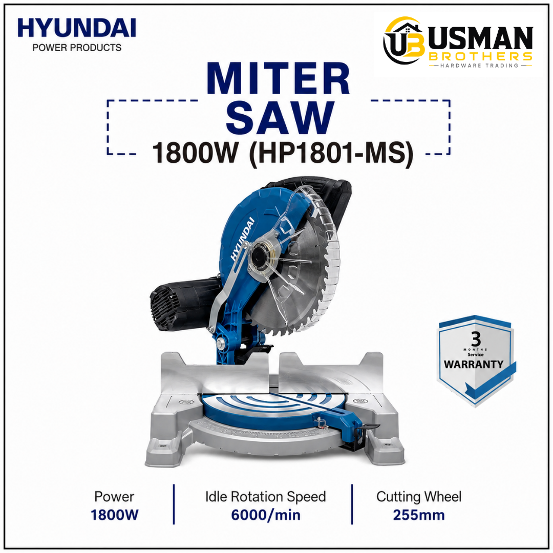 Hyundai 1800W Miter Saw – HP1801-MS | Usman Brothers