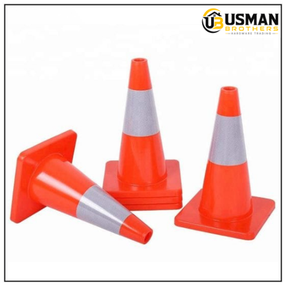 Local Plastic Traffic Cone | Road Safety Cone | High Visibility Cone | Usman Brothers USMAN BROTHERS