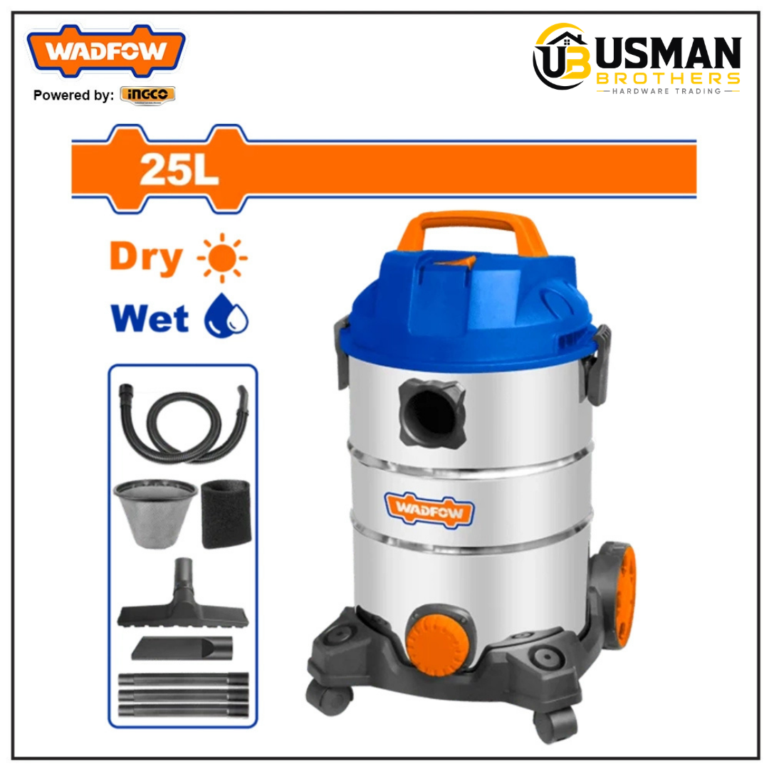 Wadfow Wet & Dry Vacuum Cleaner 25L – WVR4A25 | Usman Brothers