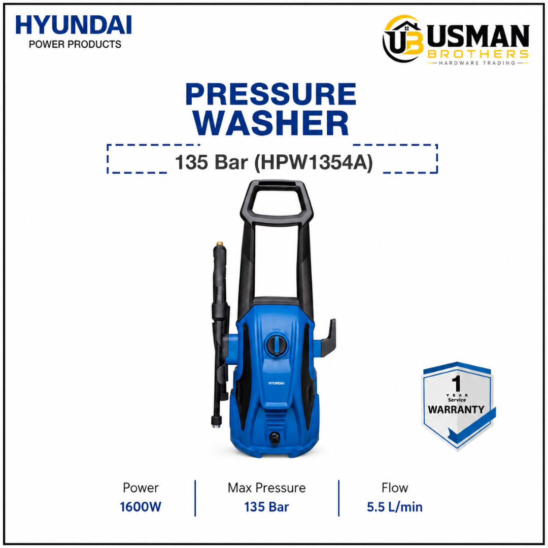 Hyundai 135 Bar Pressure Washer – HPW1354A | Usman Brothers