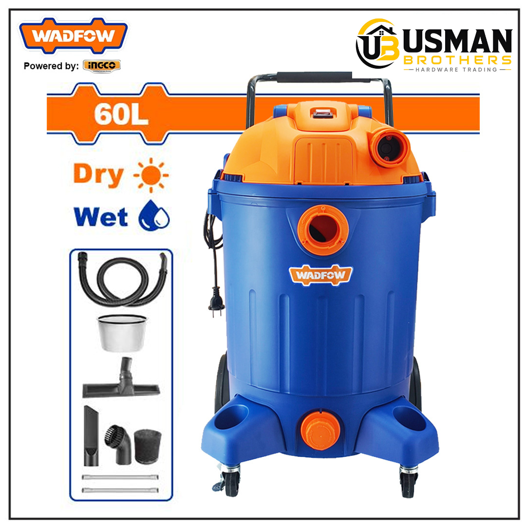 Wadfow Wet & Dry Vacuum Cleaner 60L – WVR7A60 | Industrial Vacuum Cleaner | Usman Brothers