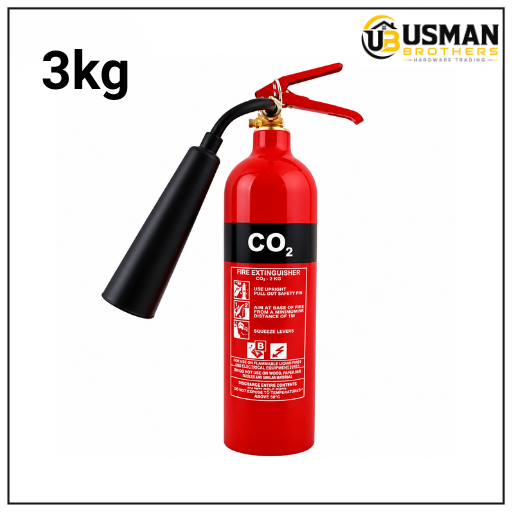 3KG CO₂ Fire Extinguisher | Carbon Dioxide Fire Extinguisher | Electrical Fire Safety Cylinder | Usman Brothers