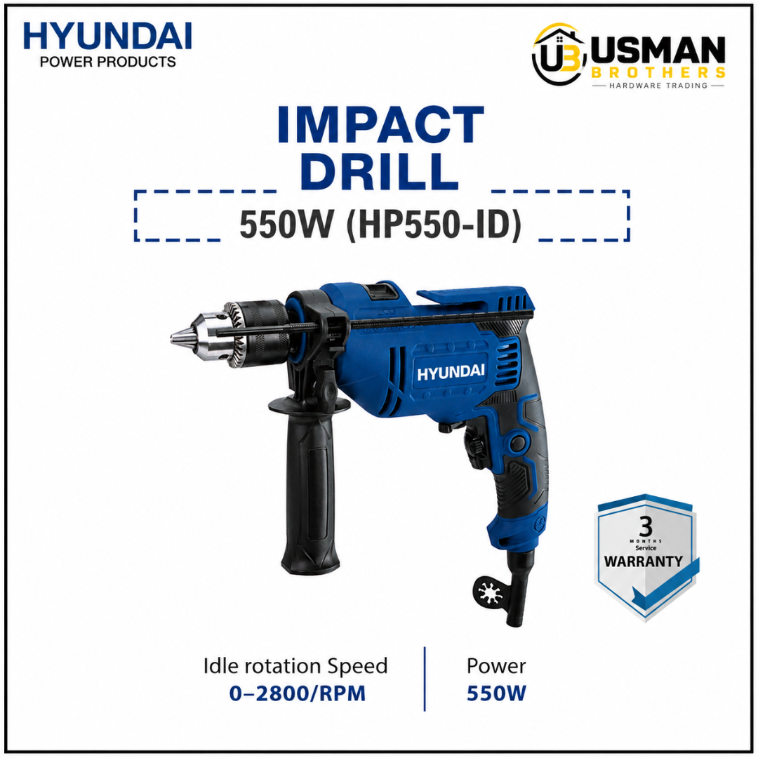 Hyundai 550W Impact Drill – HP550-ID | Usman Brothers