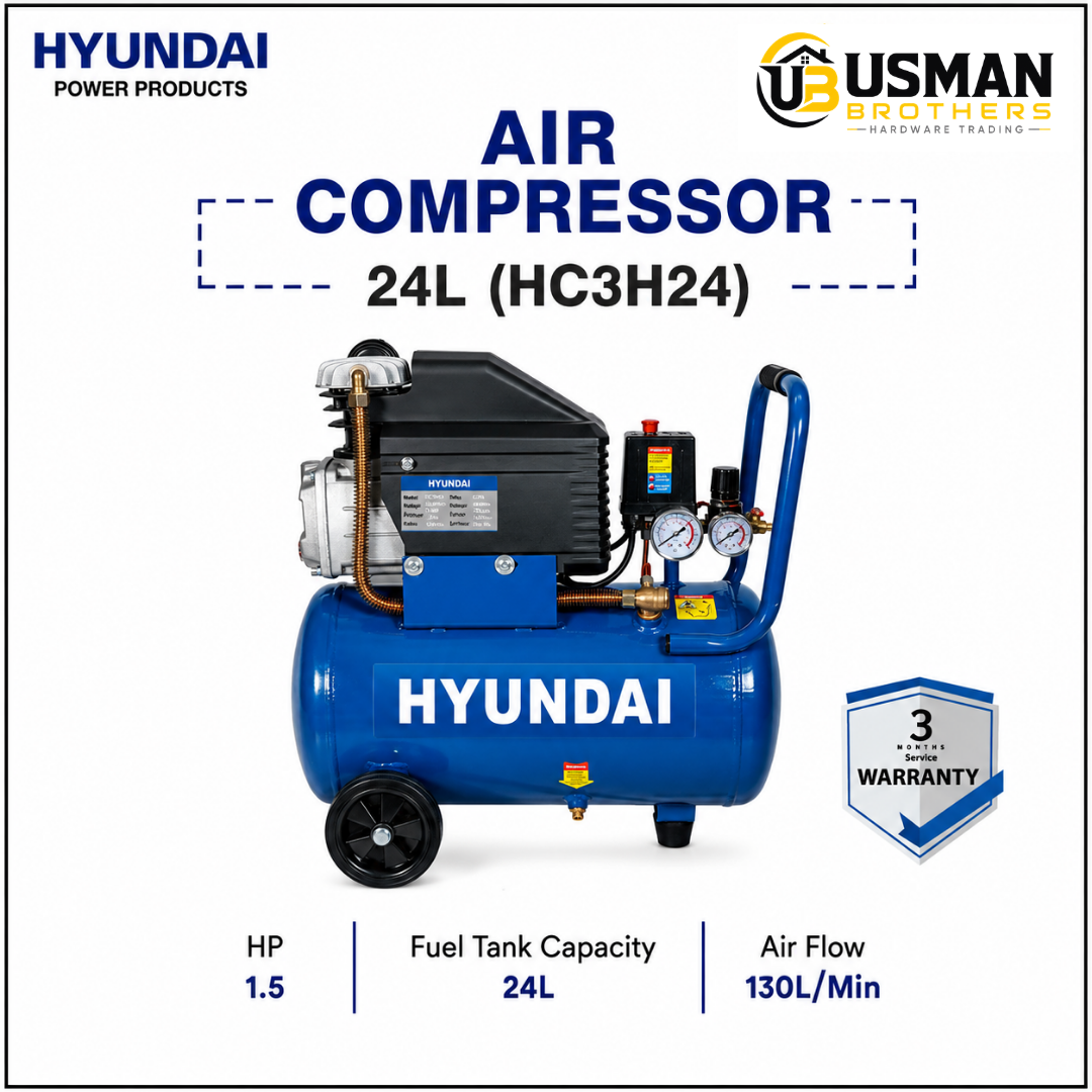 Hyundai 24L Air Compressor 1.5HP – HC3H24 | Usman Brothers