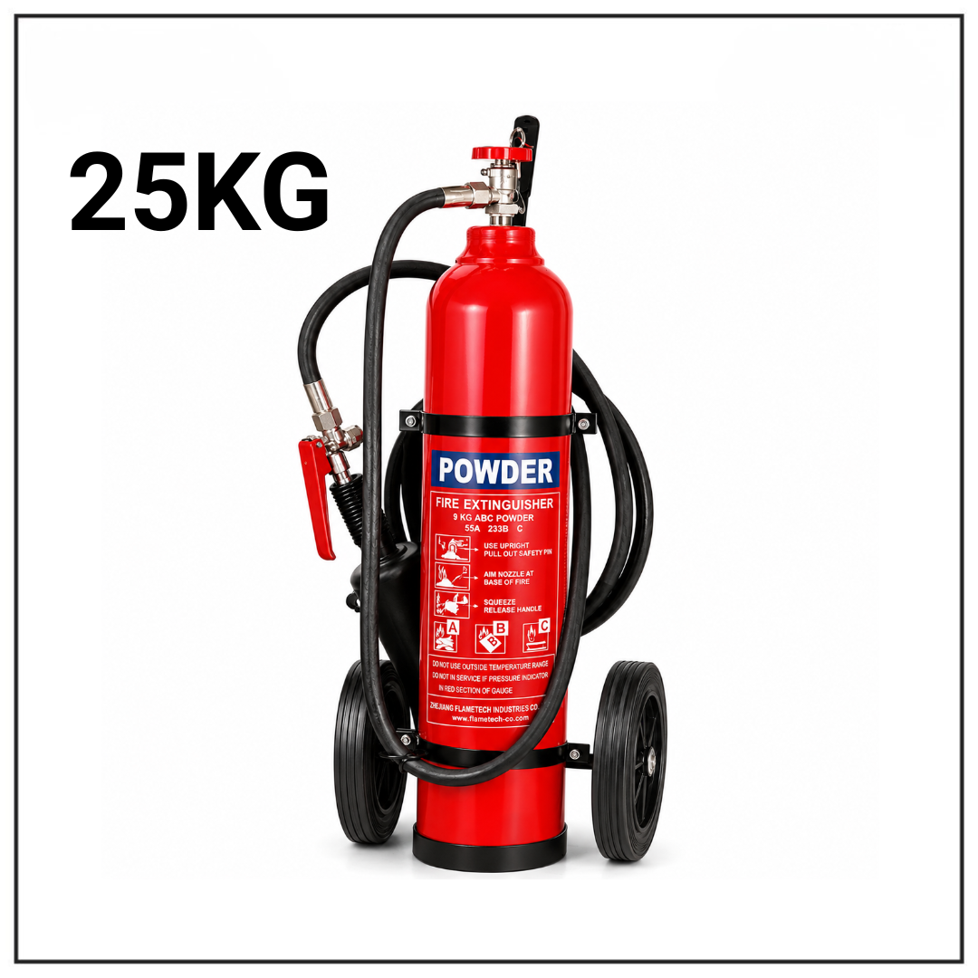 25KG Trolley DCP Fire Extinguisher | Dry Chemical Powder Fire Extinguisher | Wheeled Fire Extinguisher | Usman Brothers