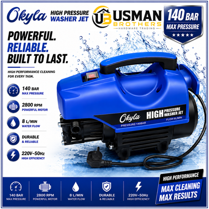 OLEYLA High Pressure Washer for Car, Bike & Solar Panel Cleaning | Usman Brothers