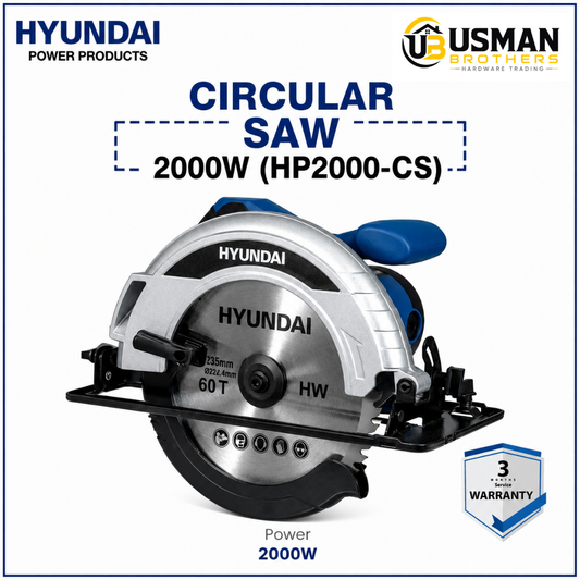 Hyundai 2000W Circular Saw – HP2000-CS | Usman Brothers