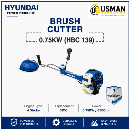 Hyundai 0.75KW Brush Cutter – HBC 139 | Usman Brothers
