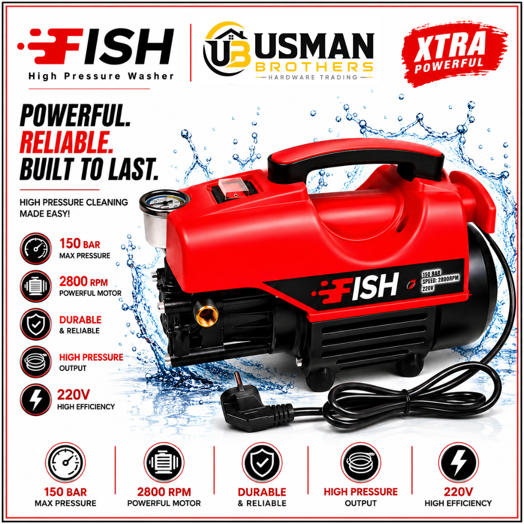 Fish Pressure Washer – Heavy Duty Copper Motor High Pressure Cleaning Machine