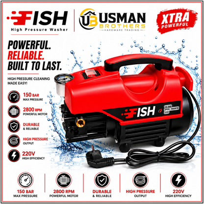 Fish Pressure Washer – Heavy Duty Copper Motor High Pressure Cleaning Machine