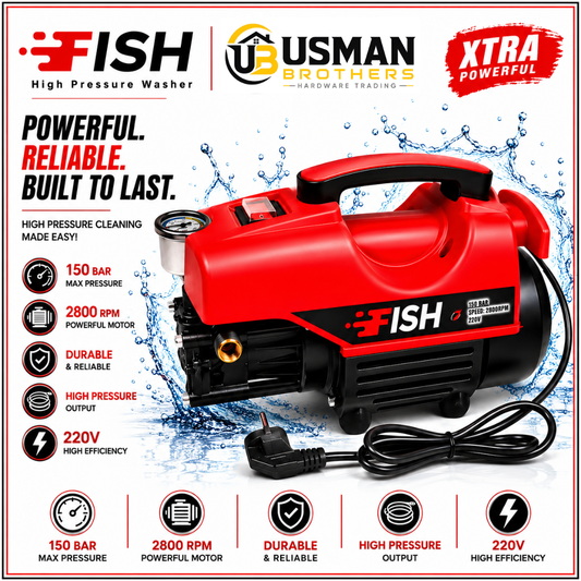 Fish Pressure Washer – Heavy Duty Copper Motor High Pressure Cleaning Machine