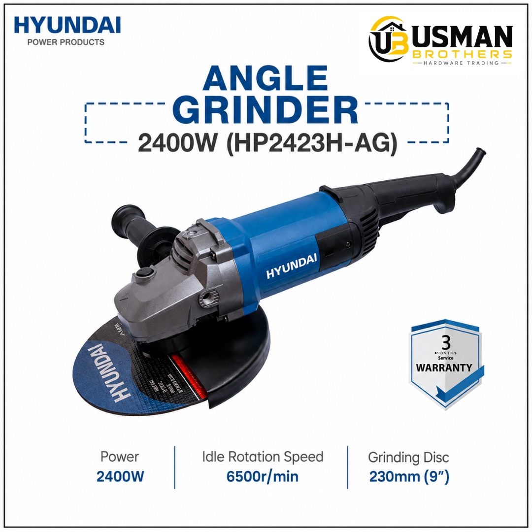 Hyundai 2400W Angle Grinder – HP2423H-AG | Usman Brothers