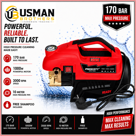 Heavy Duty 200 Bar High Pressure Washer with Bucket Self Suction | Usman Brothers