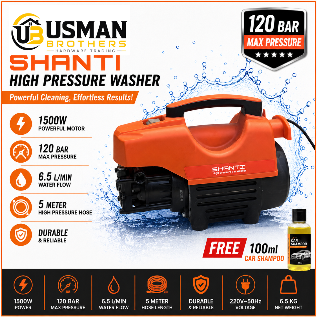 Best High Pressure Washer for Home & Commercial Cleaning – Shanti 2400RPM