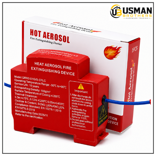 Heat Activated Aerosol Fire Extinguishing Device for Electrical Panels & Electric Boxes | Automatic Fire Suppression | Usman Brothers