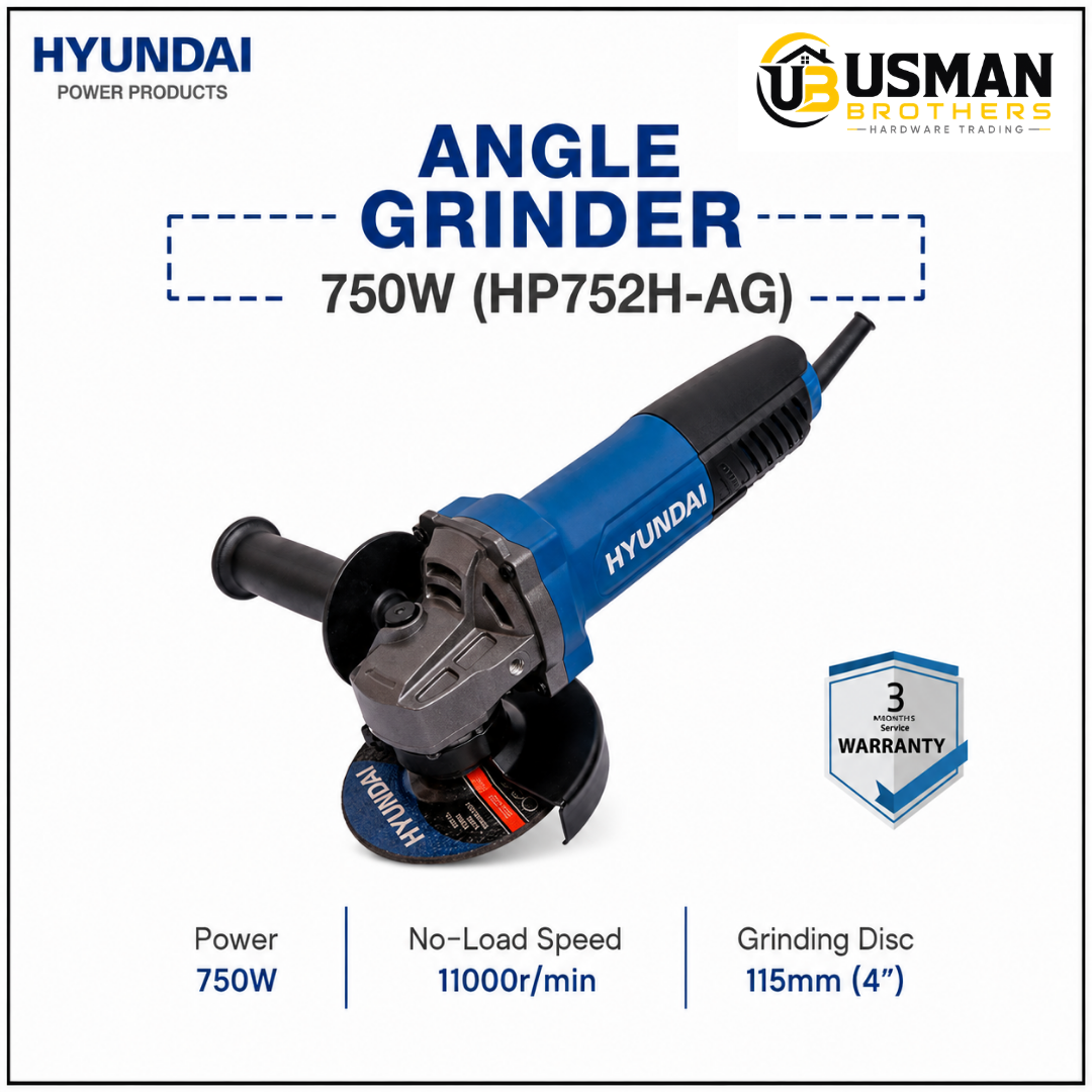 Hyundai 750W Angle Grinder – HP752H-AG | Usman Brothers