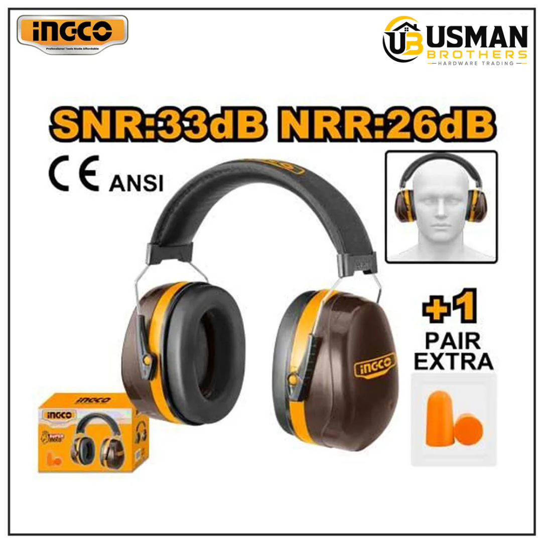 INGCO Earmuff – HEM3328 | Hearing Protection Earmuffs | Usman Brothers