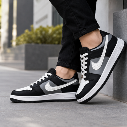 Nike Premium Black & White Sneakers – Stylish Sporty Footwear