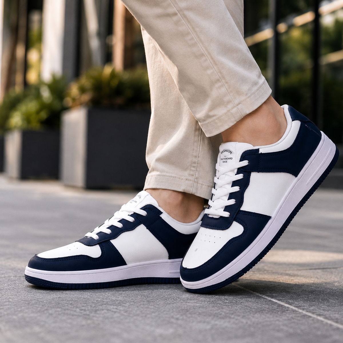 Nike Premium Navy Blue & White Sneakers – Stylish Casual Footwear