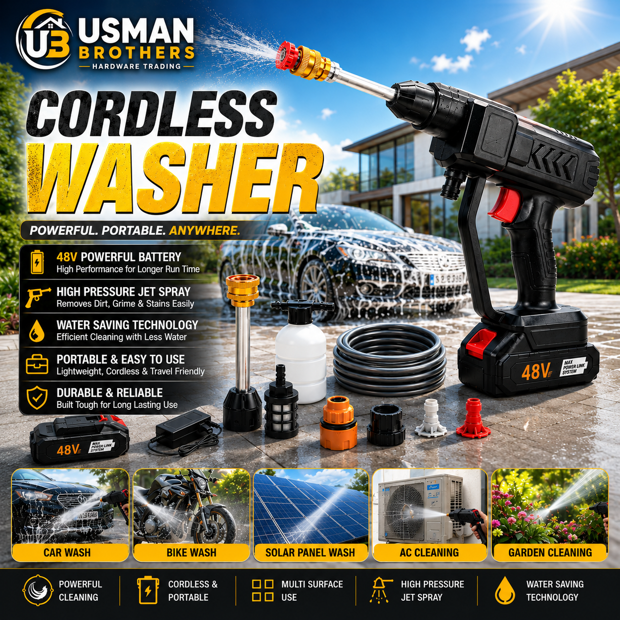 ⭐ Rechargeable Cordless Power Washer