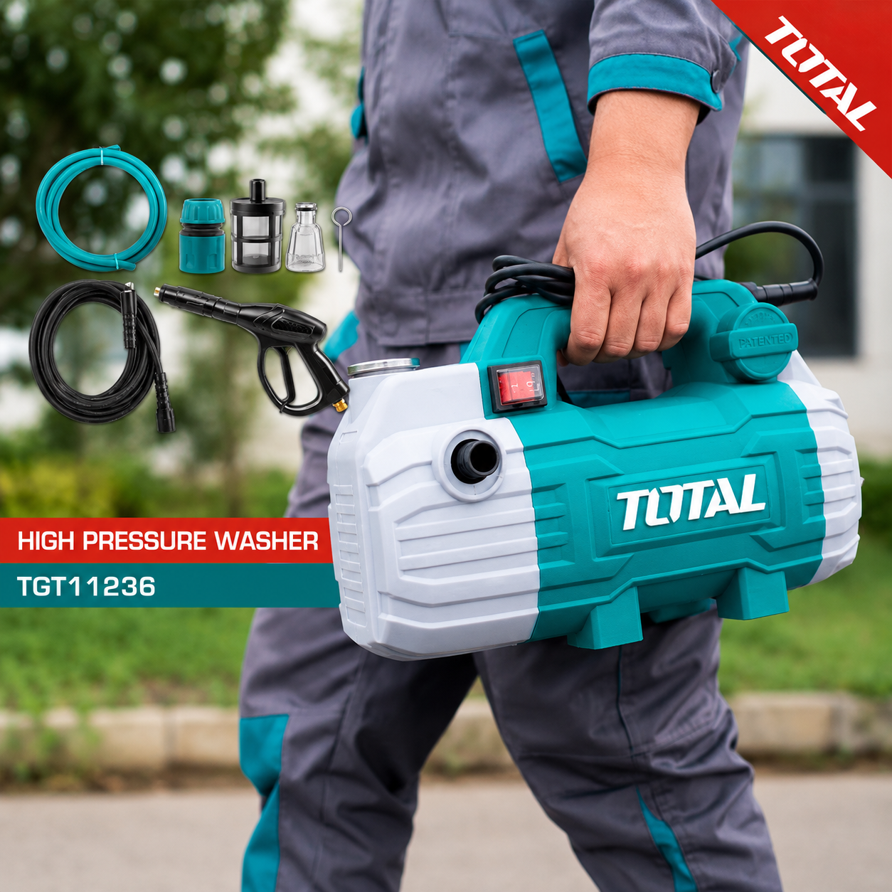 TOTAL High Pressure Washer 1500W – TGT11236 | Usman Brothers