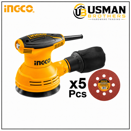 INGCO RS3208 320W Rotary Sander Electric Orbital Sanding Machine | Usman Brothers