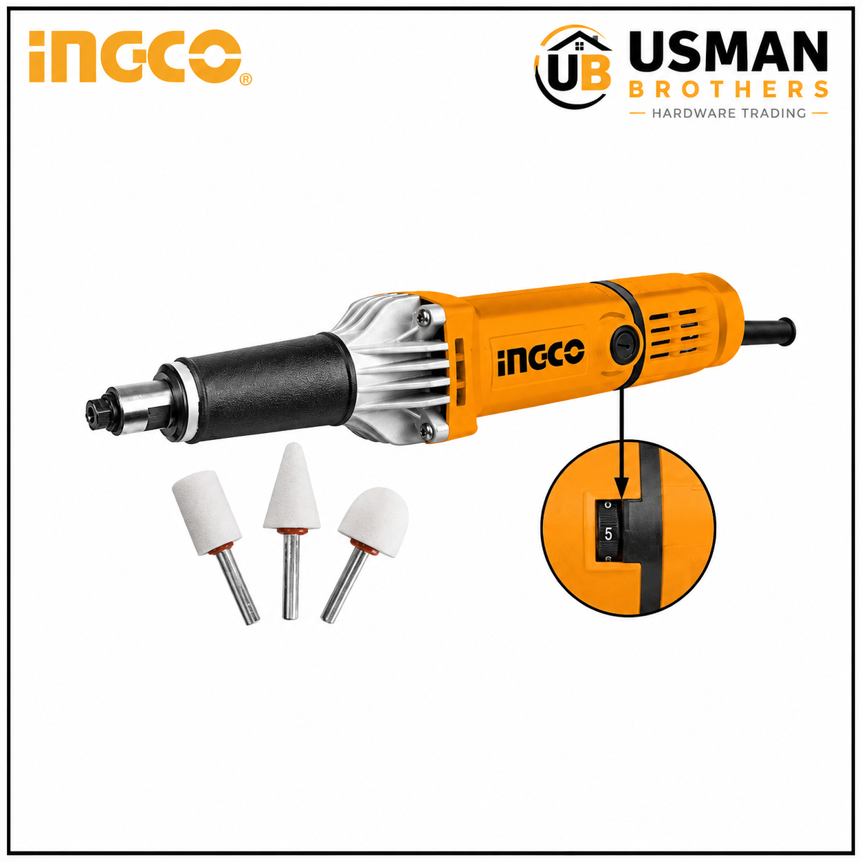 INGCO PDG4003 400W Die Grinder Electric Metal Grinding & Polishing Tool | Usman Brothers