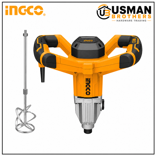 INGCO MX214008 1400W Electric Mixer Paint, Mortar & Construction Mixing Machine | Usman Brothers