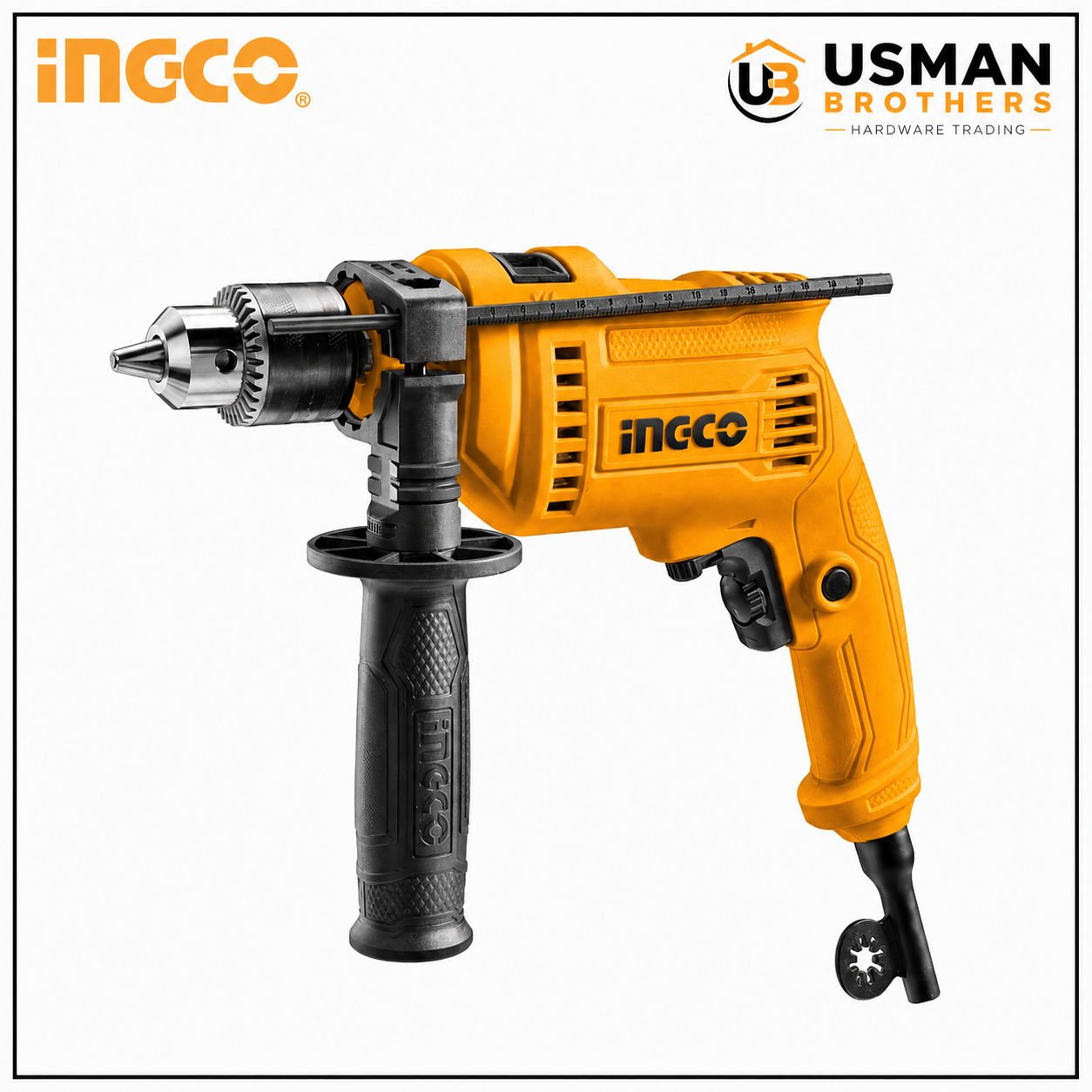 INGCO ID6808 680W Electric Impact Drill Machine for Concrete, Wood & Metal | Usman Brothers