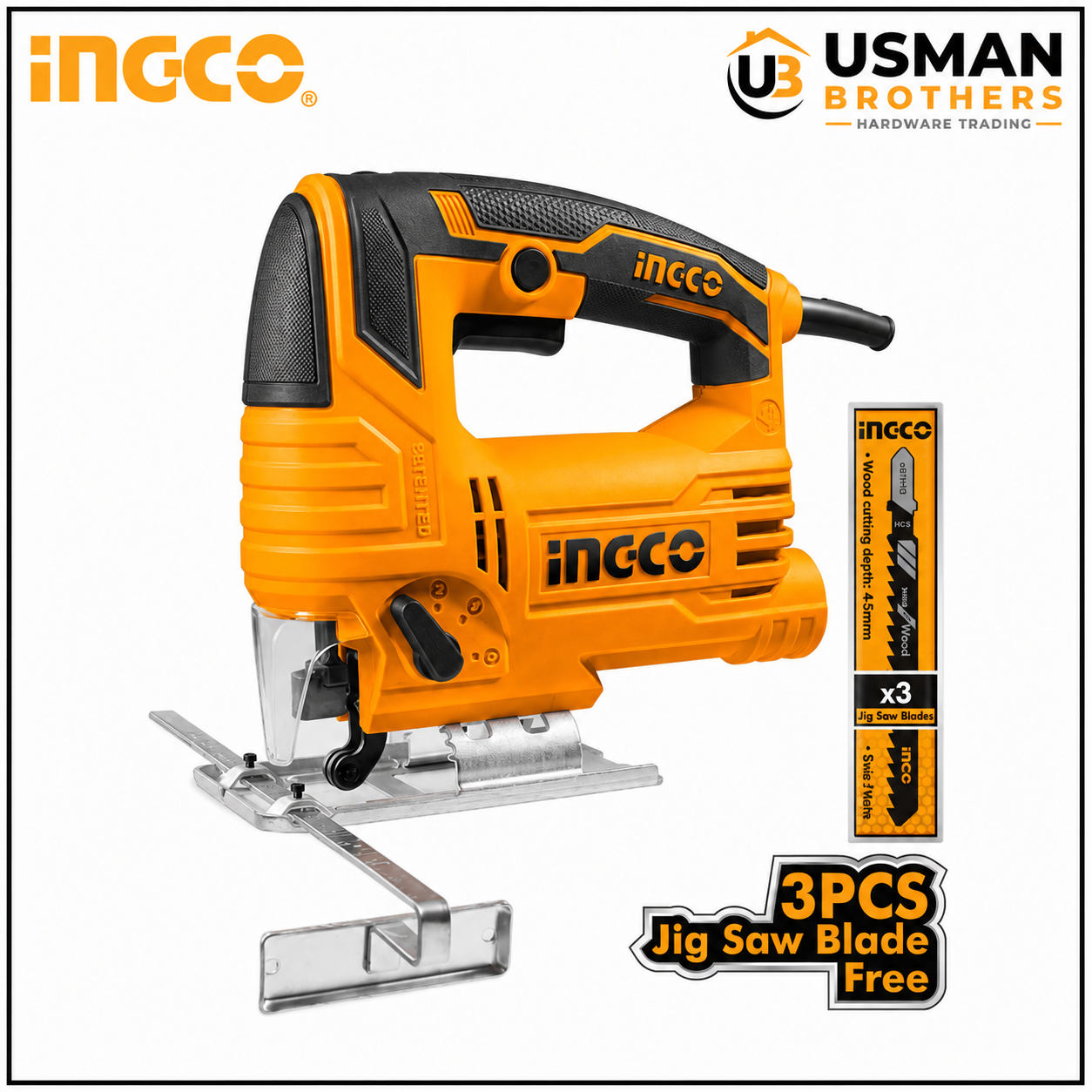 INGCO JS57028 570W Jig Saw Machine Variable Speed Wood & Metal Cutter | Usman Brothers