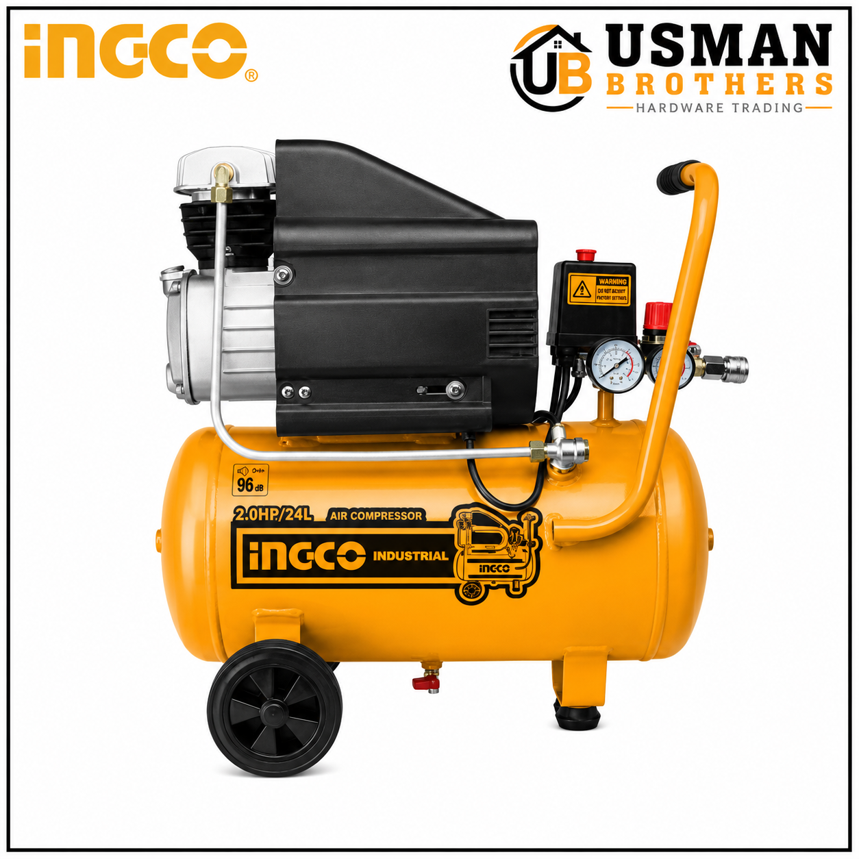 INGCO 2HP 24L Air Compressor 1500W Heavy Duty – AC20248 | Usman Brothers