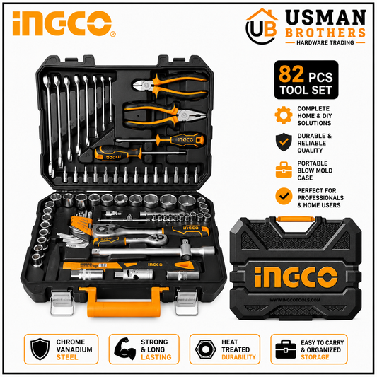 INGCO 77 Pcs Professional Socket & Hand Tool Set – HKTHP20771 | Usman Brothers