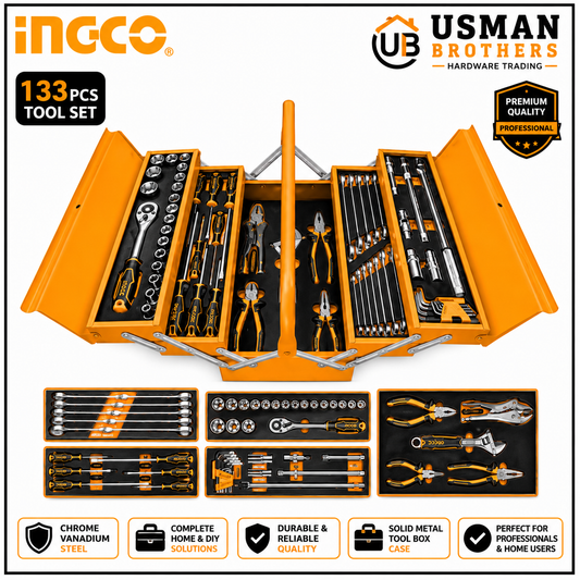 INGCO 59 Pcs Professional Tool Chest Set with Metal Box – HTCS15591 | Usman Brothers