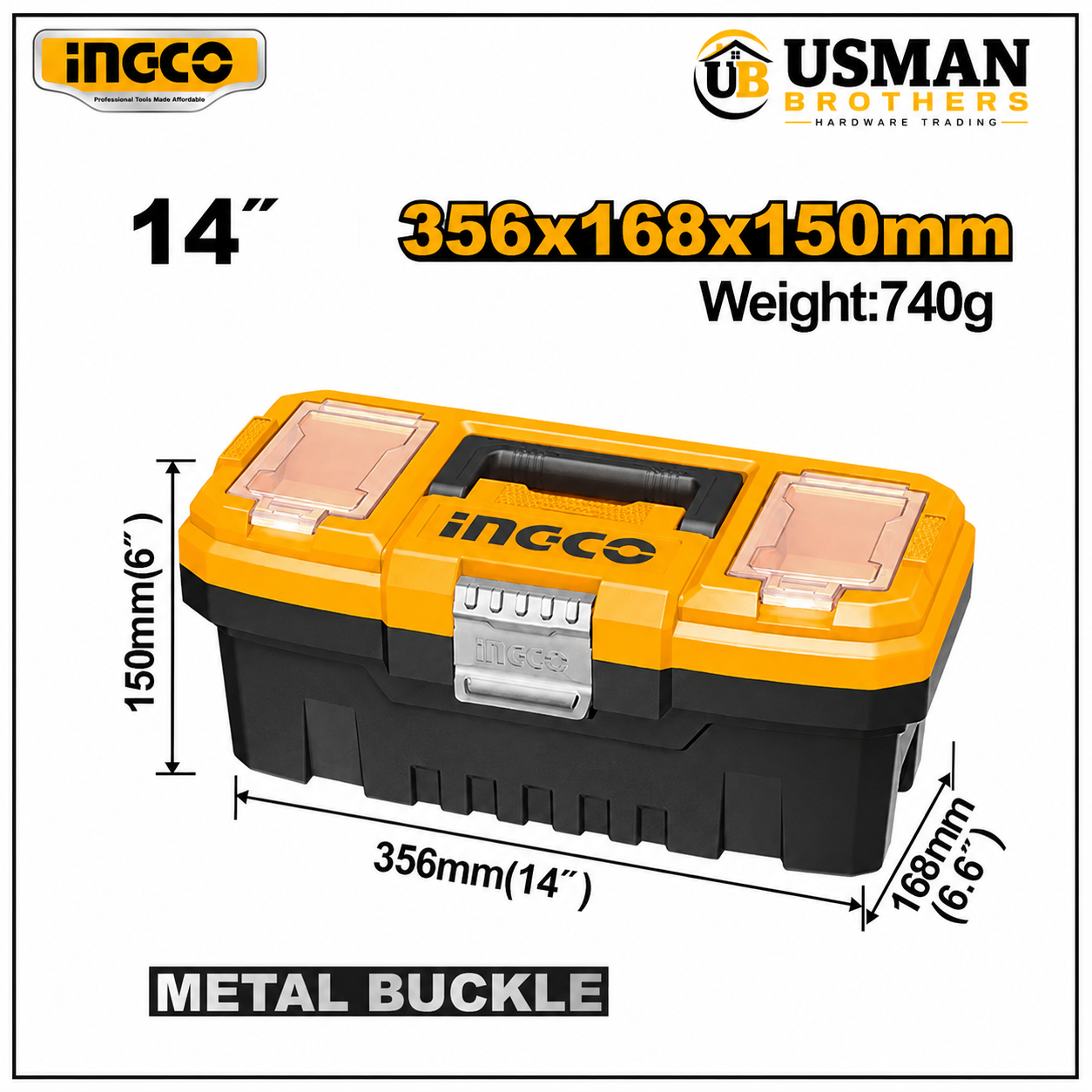 INGCO 162 Pcs Professional 7-Drawer Tool Chest Set – HTCS271621 | Usman Brothers