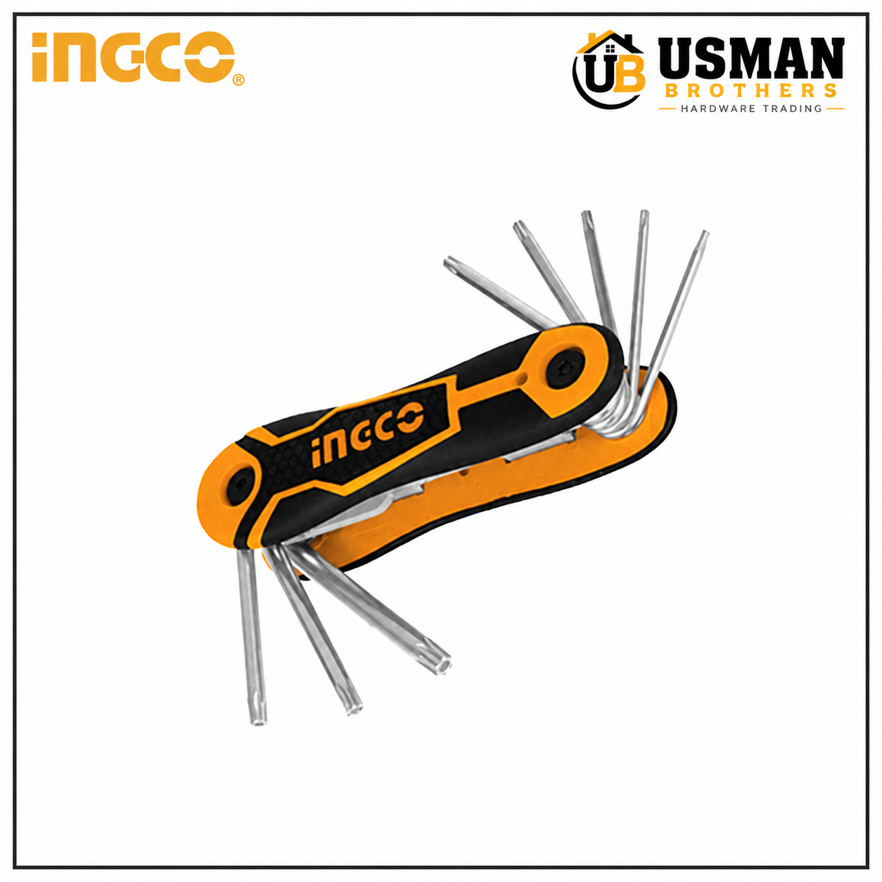INGCO 8 Pcs Ball Point Hex Key Set CR-V – HHK14082 | Usman Brothers