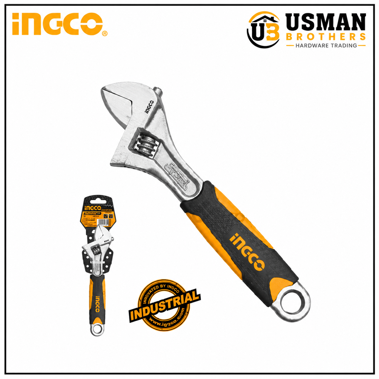 INGCO 10″ Heavy Duty Adjustable Wrench – HADW131088 | Usman Brothers