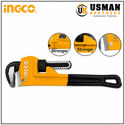 INGCO 12″ Heavy Duty Pipe Wrench – HPW0812 | Usman Brothers